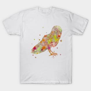 Barn Owl Watercolor Painting T-Shirt